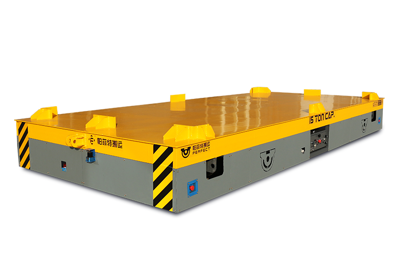 山東42噸鋼卷電動(dòng)平板車(chē)交付成功